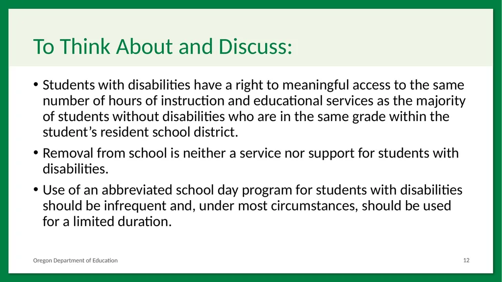 SB 819: Abbreviated School Day Program Placement - slide 12 of 32