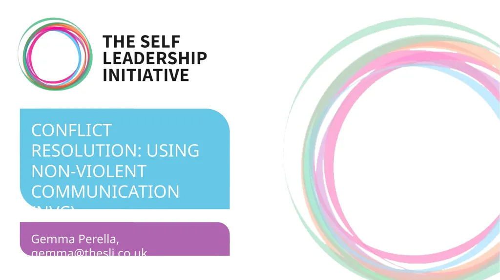 CONFLICT RESOLUTION: USING NON-VIOLENT - slide 1 of 22