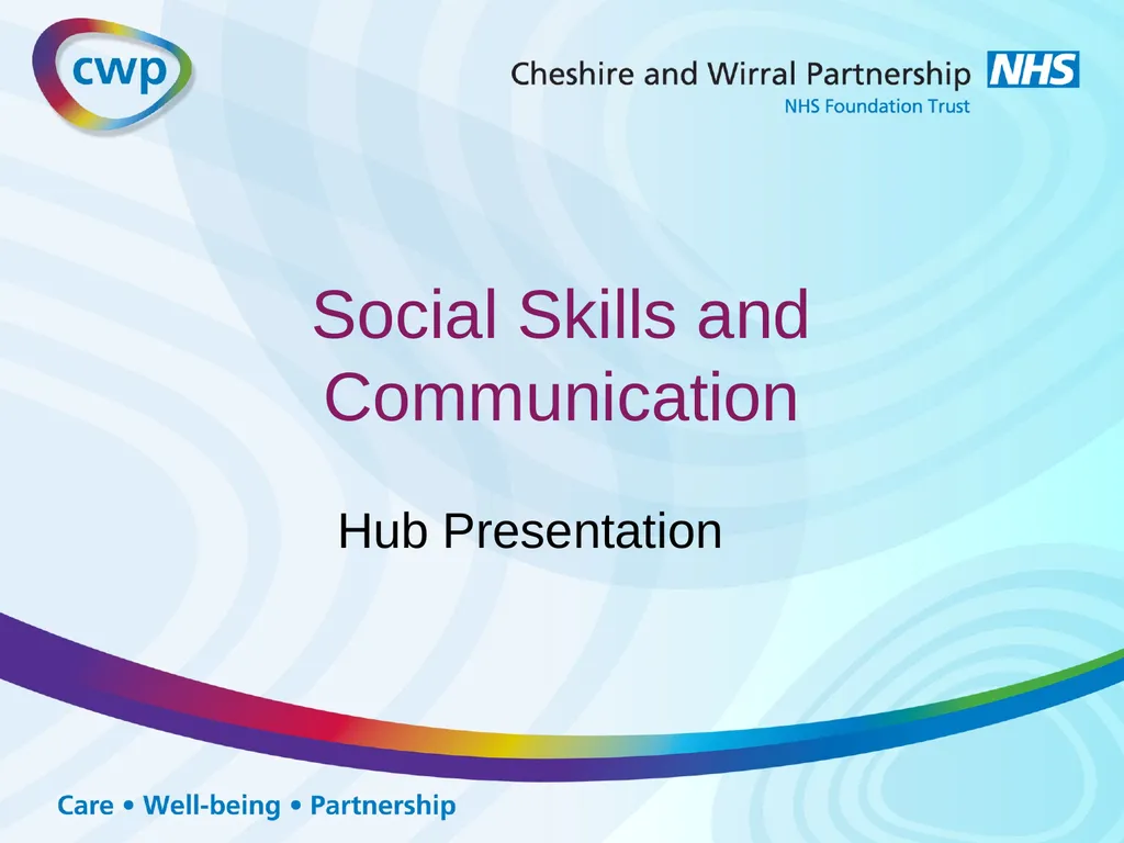 Social Skills and Communication Hub Presentation - slide 1 of 35