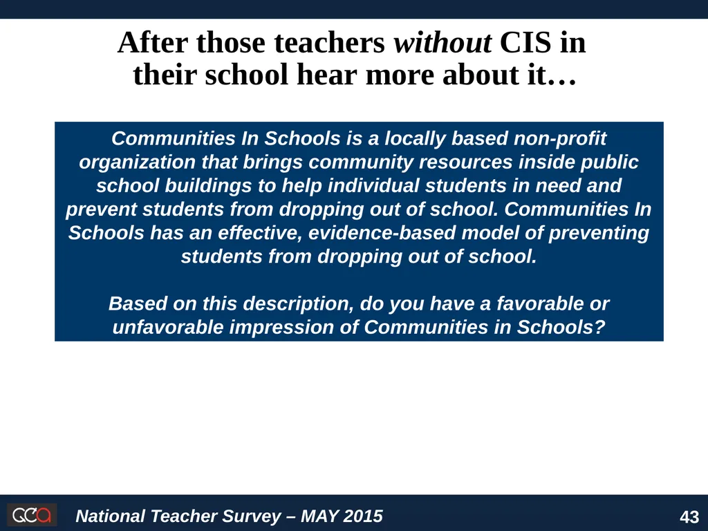 National Survey of American Teachers Key Findings - slide 43 of 48