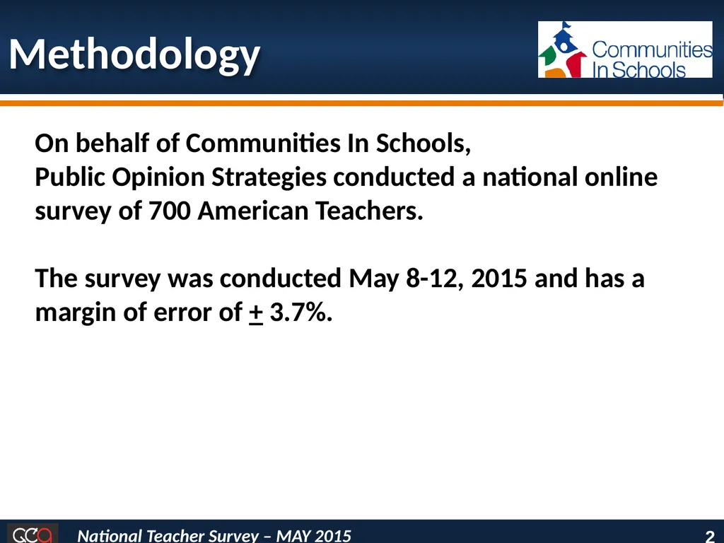 National Survey of American Teachers Key Findings - slide 2 of 48