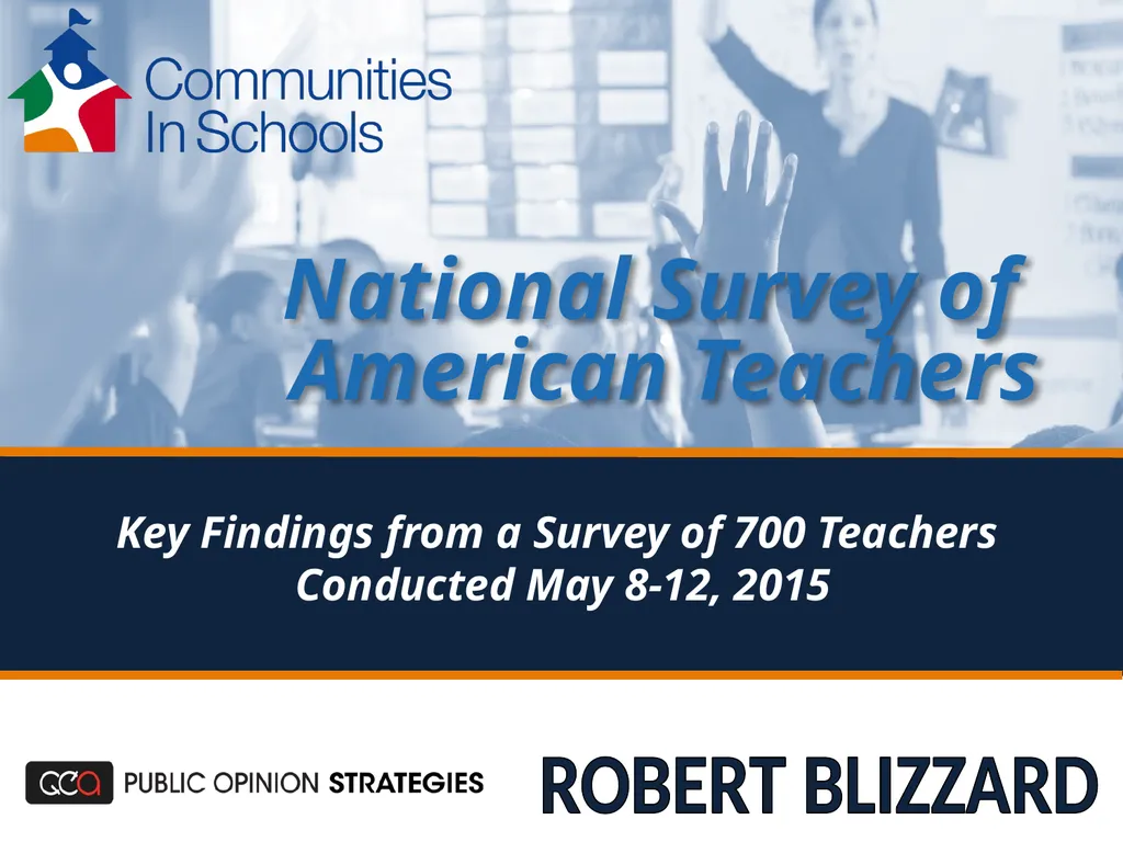 National Survey of American Teachers Key Findings - slide 1 of 48