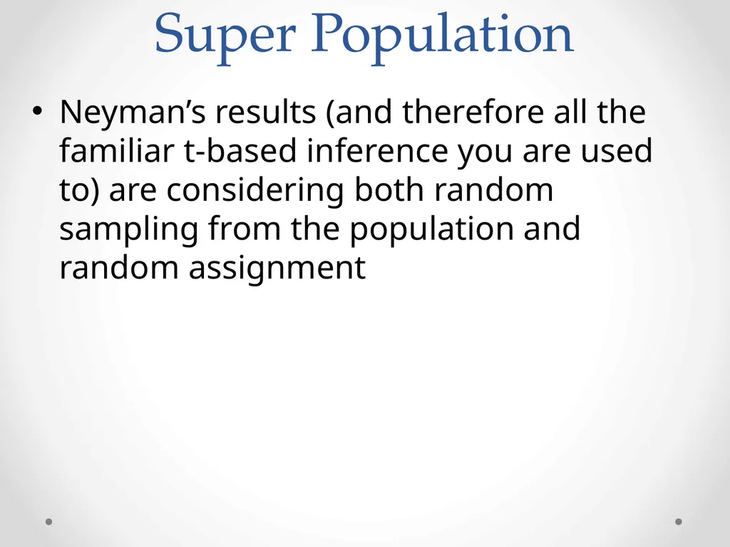 Inference: Neyman’s Repeated Sampling STA 320 - slide 37 of 39