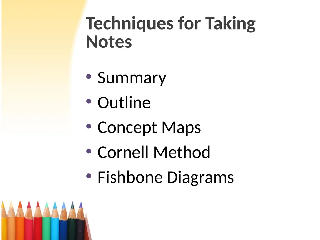 Note Taking Skills University Advising Services - slide 12 of 27