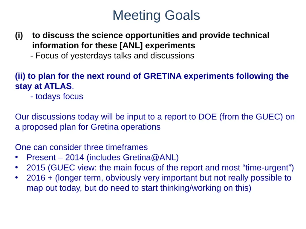 Future plans for GRETINA science and operations - slide 2 of 4