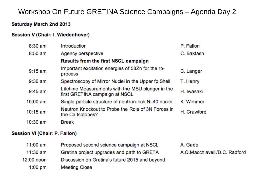Future plans for GRETINA science and operations - slide 4 of 4