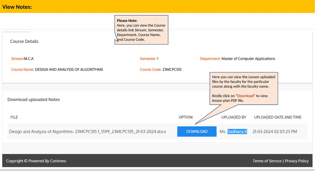 STUDENTS/PARENTS USER MANUAL Select the Instance: - slide 10 of 17