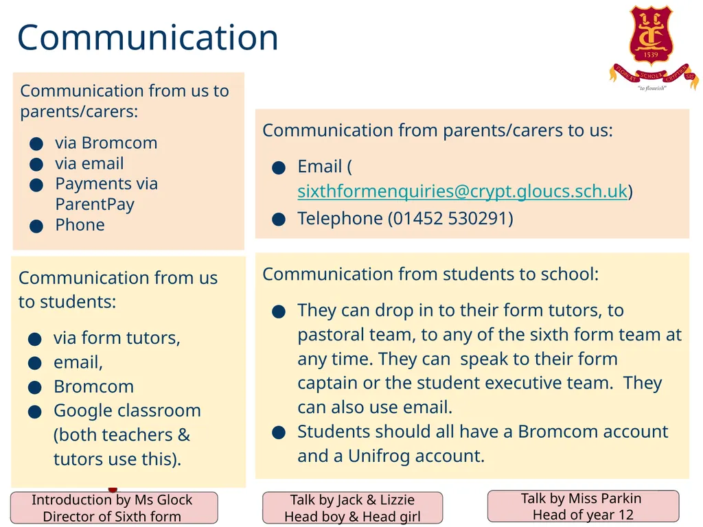 The Crypt School Sixth Form Information/ - slide 4 of 33