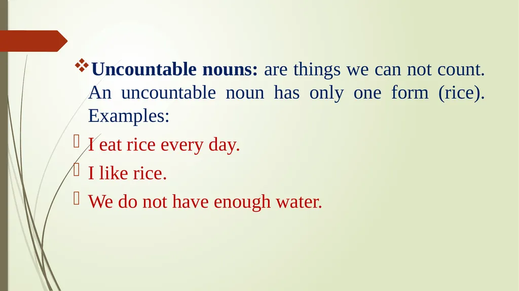 Countable and Non-countable Nouns A countable noun - slide 3 of 10