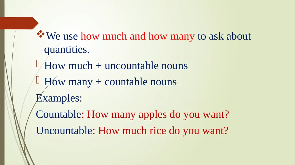 Countable and Non-countable Nouns A countable noun - slide 4 of 10