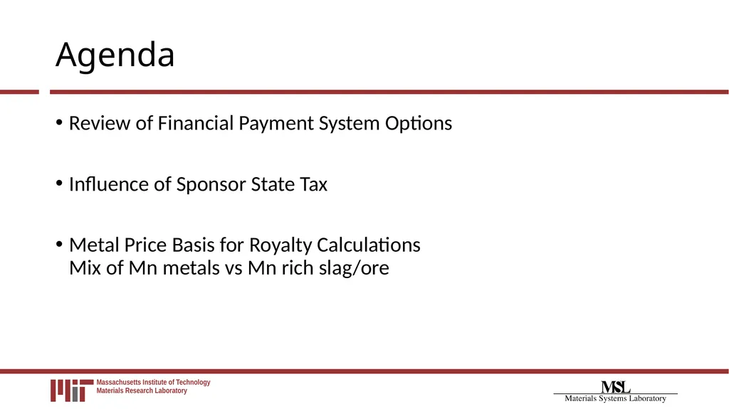 Financial Payment System Modeling for Polymetallic - slide 2 of 40