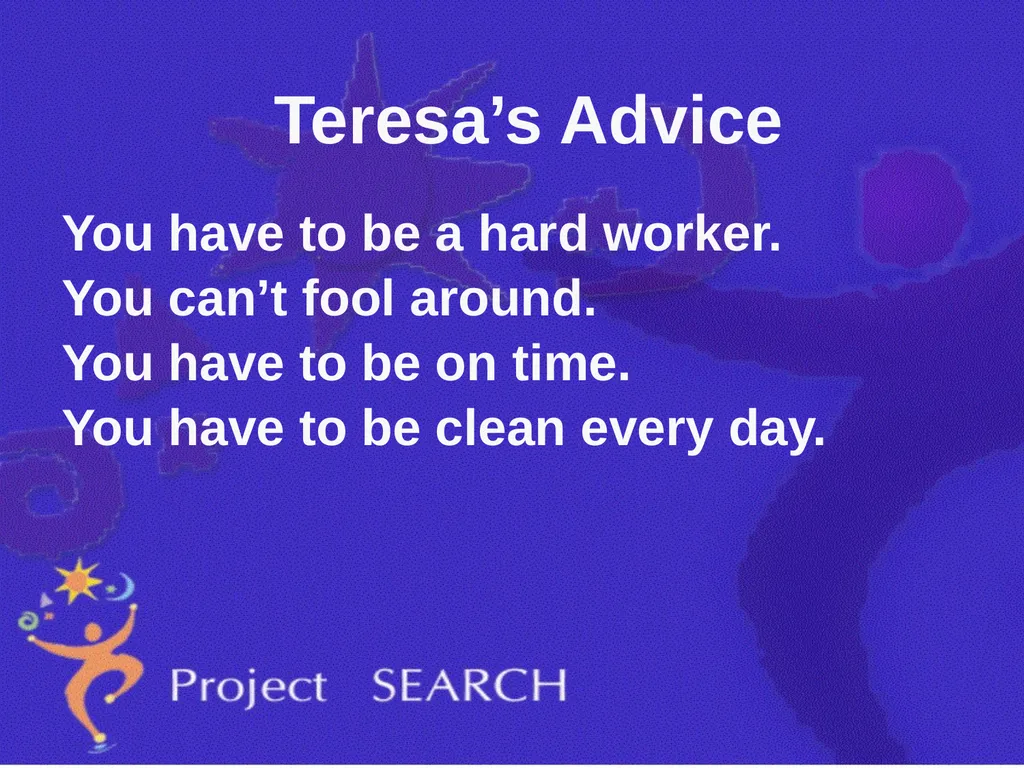 ADVICE Interns were asked, “What advice would you - slide 29 of 36