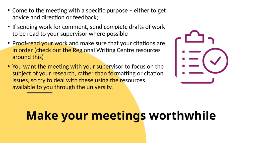 Building a relationship with your supervisor Niamh - slide 3 of 8