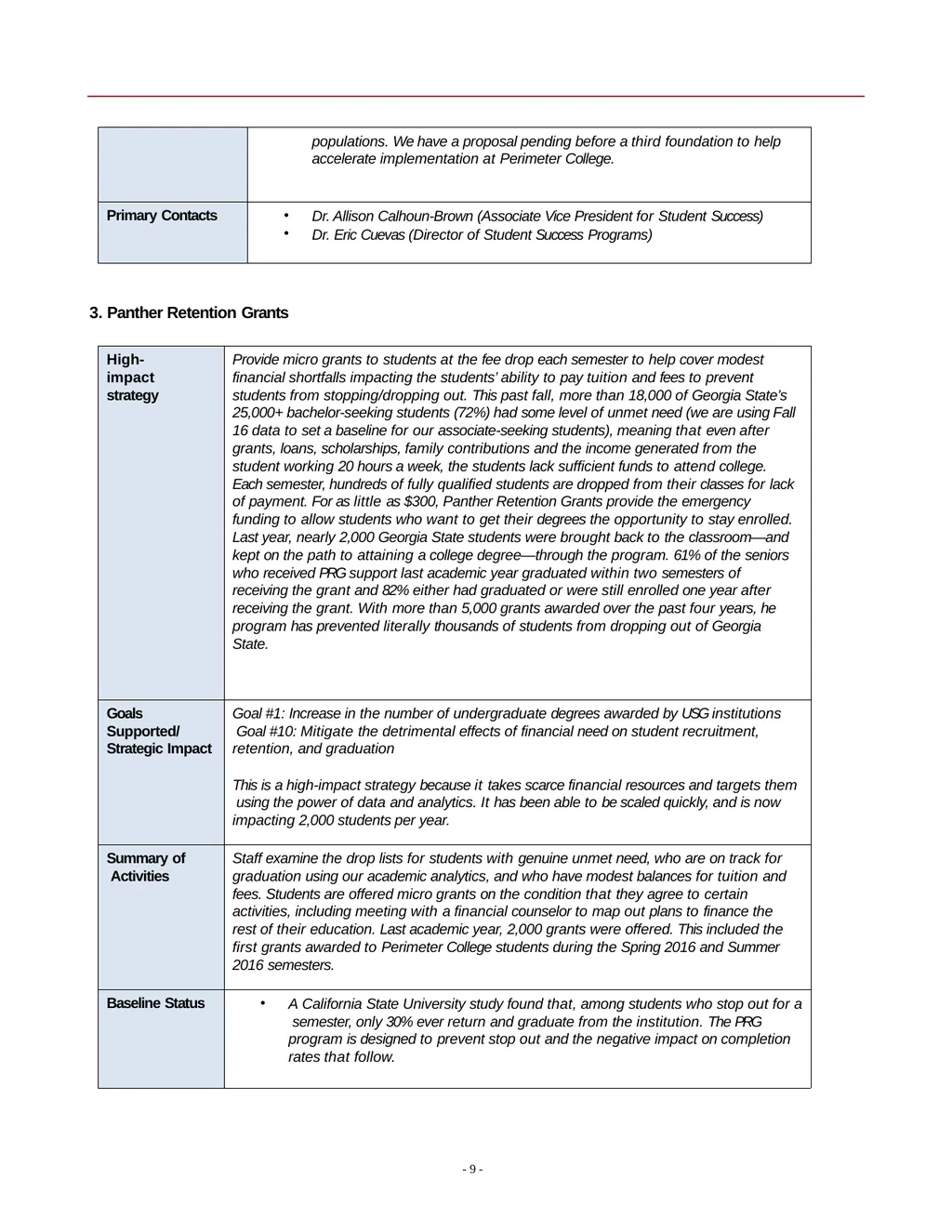 2016 Status Report Georgia State University - slide 9 of 24