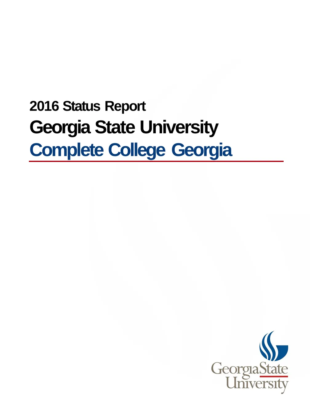 2016 Status Report Georgia State University - slide 1 of 24