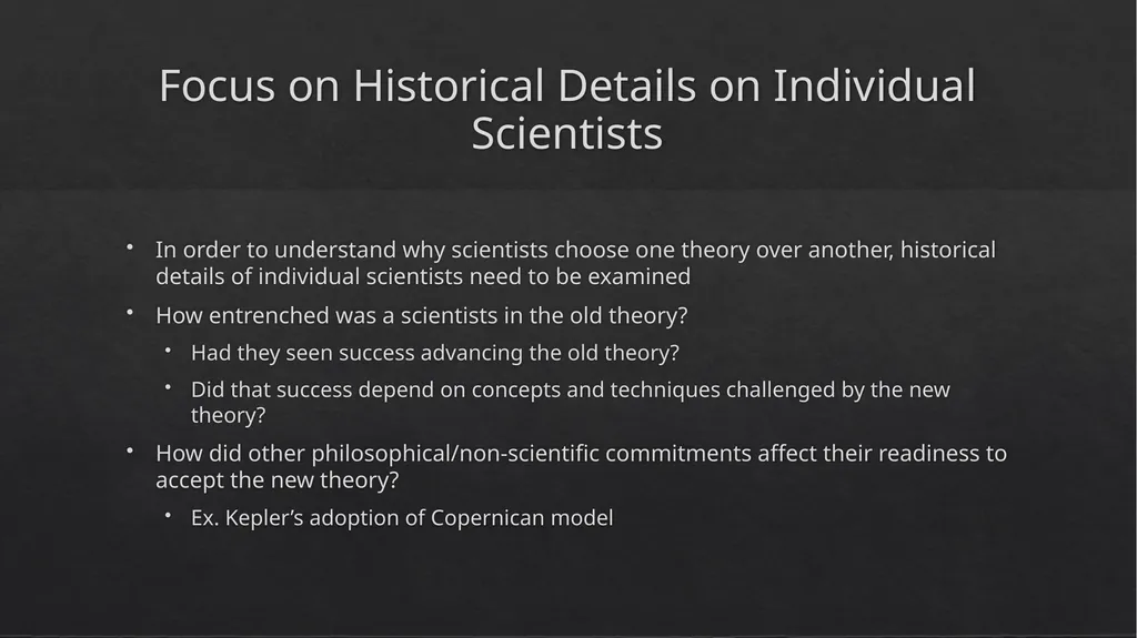 Objectivity, Value Judgement, and Theory Choice by - slide 10 of 19