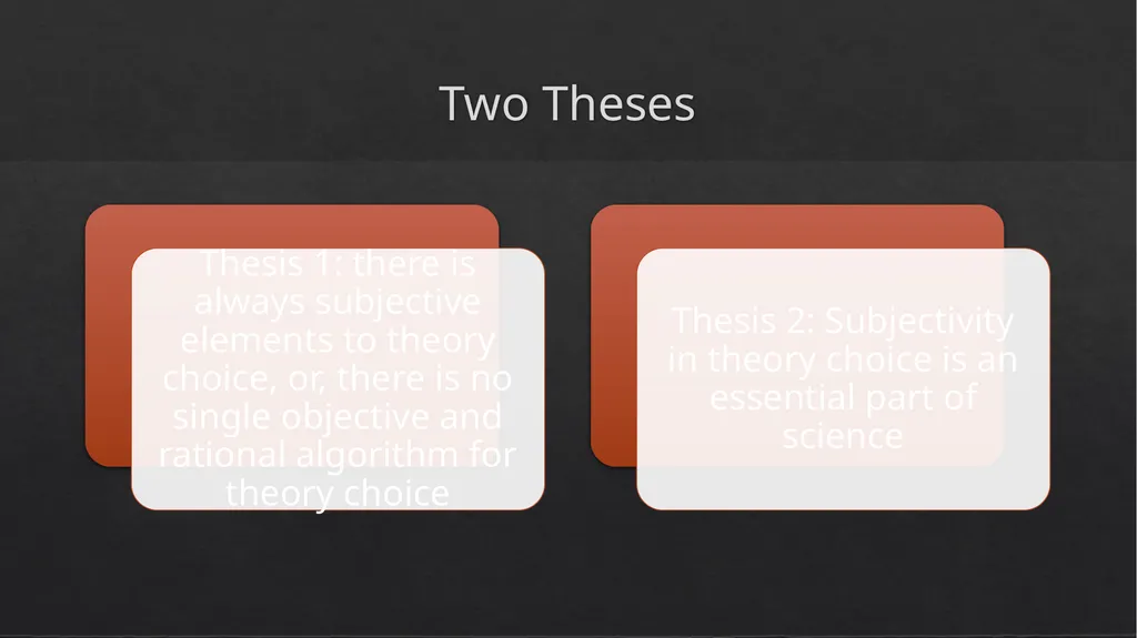 Objectivity, Value Judgement, and Theory Choice by - slide 2 of 19