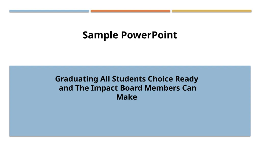 Sample PowerPoint Graduating All Students Choice - slide 1 of 16