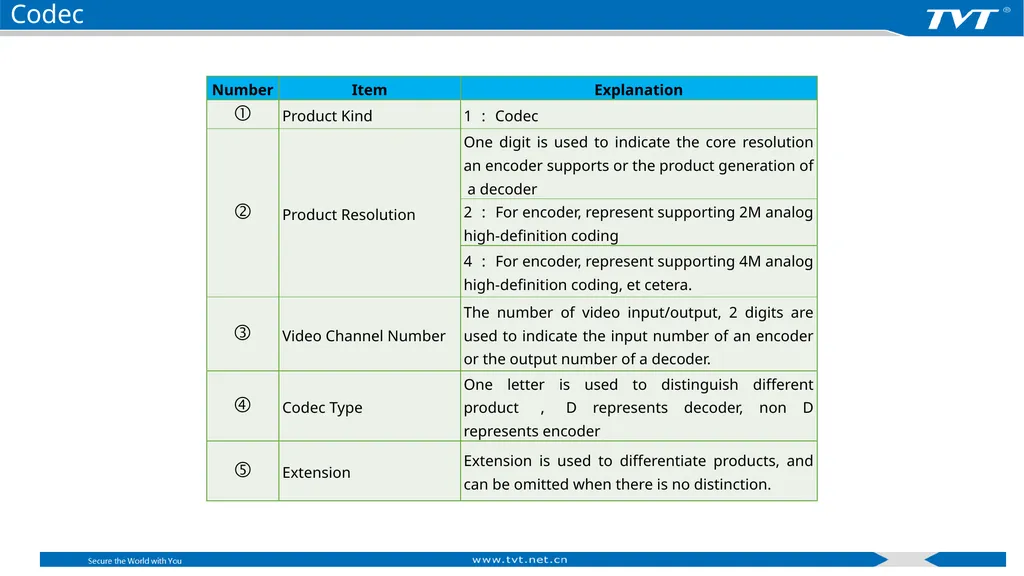 Product Naming Rules Shenzhen TVT Digital - slide 9 of 41