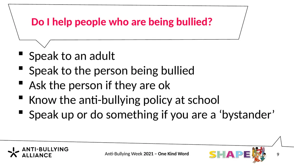 Anti-Bullying Week 2021 Primary 2 Anti-Bullying - slide 9 of 29