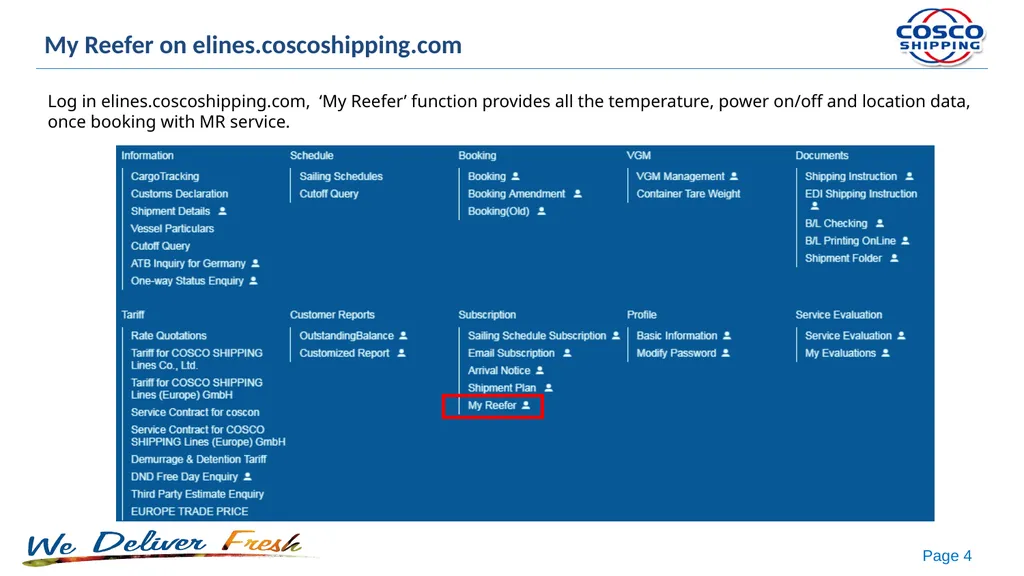 IOT-based product: My Reefer Declaration My Reefer - slide 4 of 15