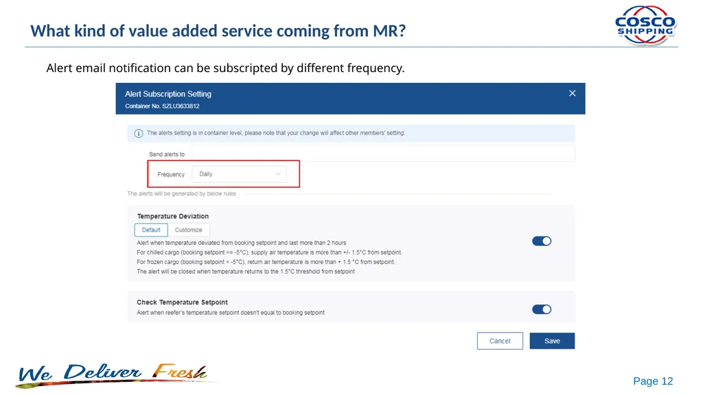 IOT-based product: My Reefer Declaration My Reefer - slide 12 of 15