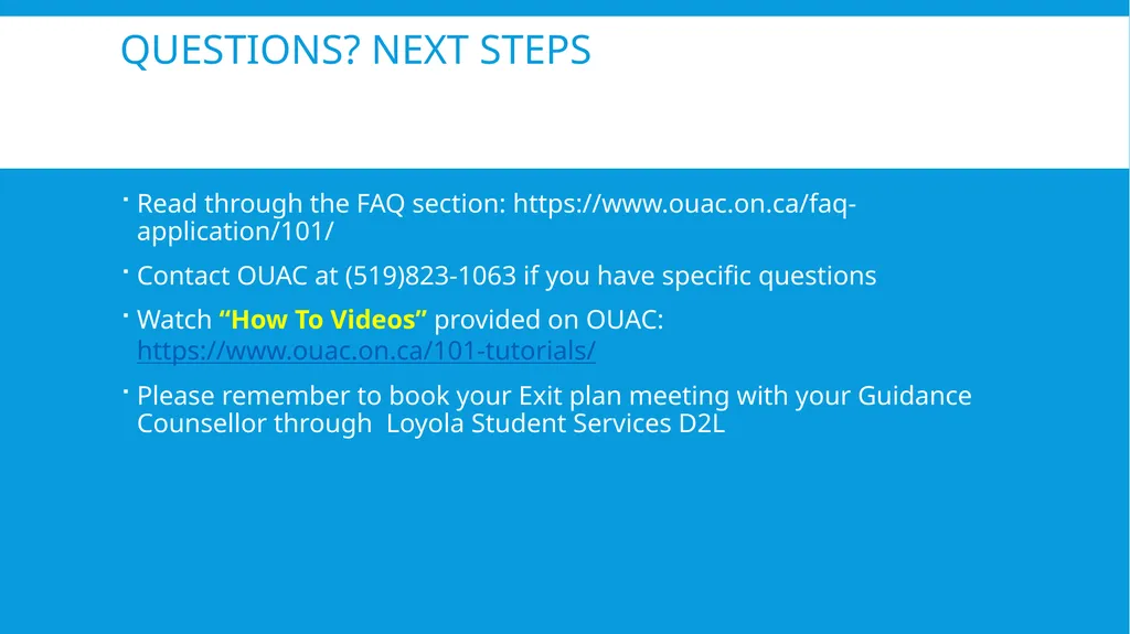 Gr. 12 University Applications OUAC: Ontario - slide 14 of 15