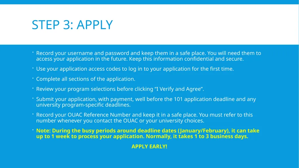 Gr. 12 University Applications OUAC: Ontario - slide 9 of 15