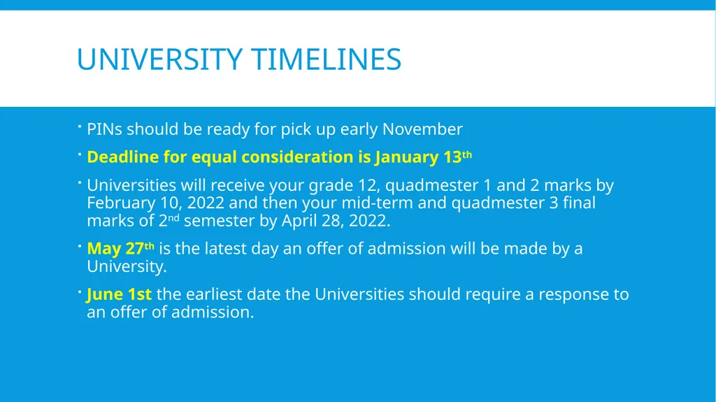 Gr. 12 University Applications OUAC: Ontario - slide 5 of 15
