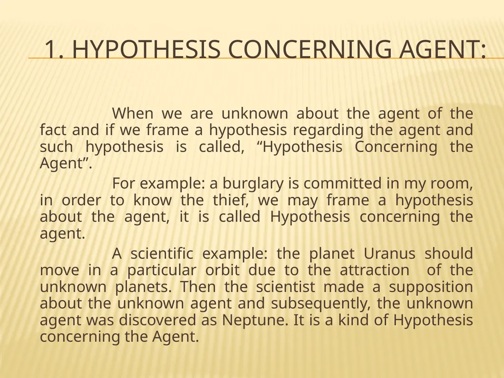 TOPIC: HYPOTHESIS, ITS MEANING, KINDS AND - slide 11 of 22