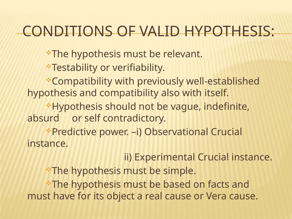 TOPIC: HYPOTHESIS, ITS MEANING, KINDS AND - slide 20 of 22