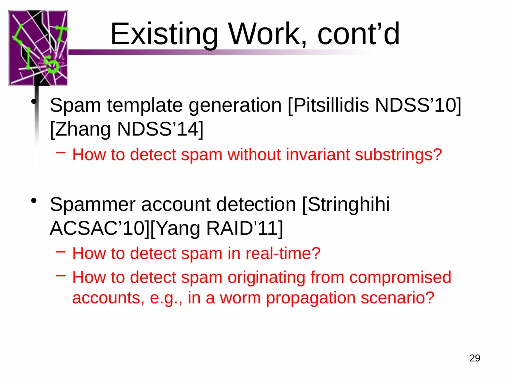 Spam ain’t as Diverse as It Seems: Throttling OSN - slide 29 of 31