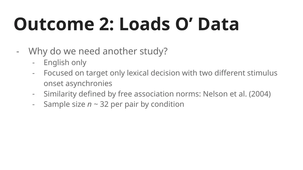 SPAM-L Semantic Priming Across Many - Languages - slide 27 of 45