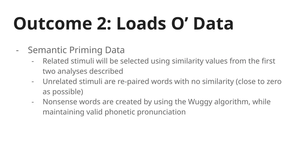 SPAM-L Semantic Priming Across Many - Languages - slide 30 of 45