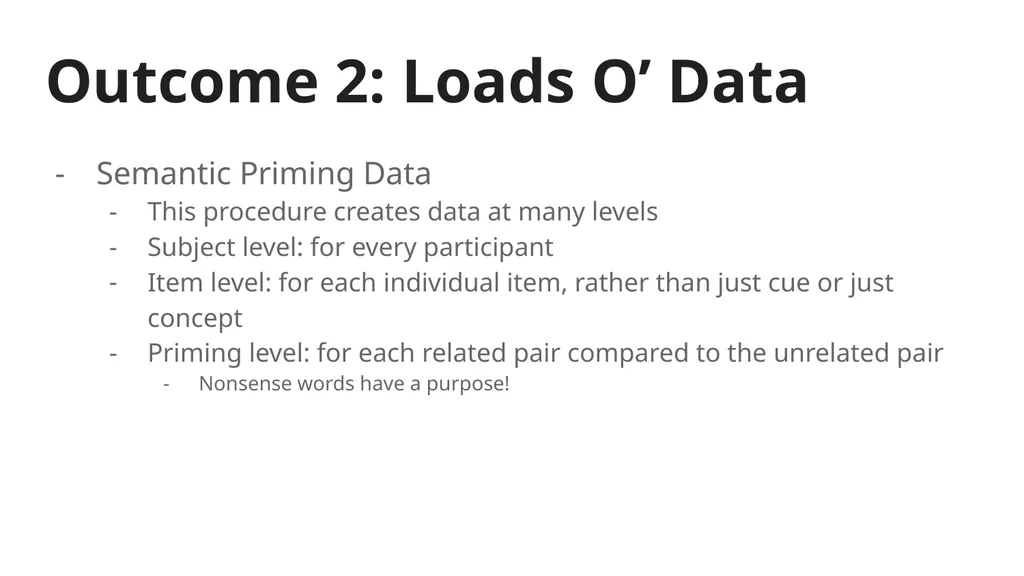 SPAM-L Semantic Priming Across Many - Languages - slide 32 of 45