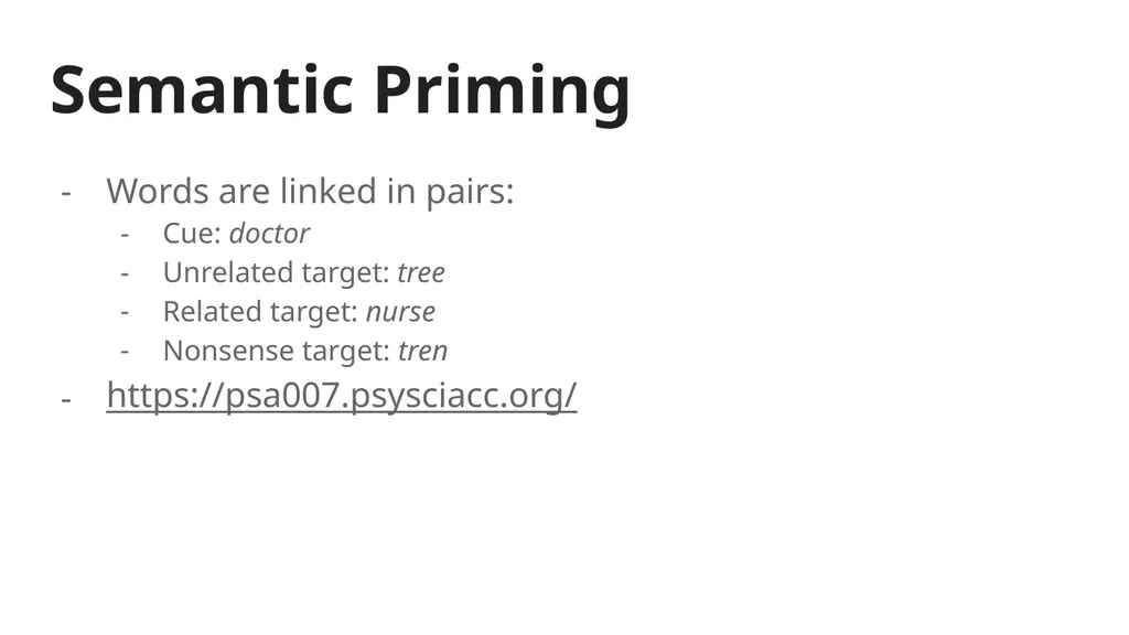 SPAM-L Semantic Priming Across Many - Languages - slide 5 of 45