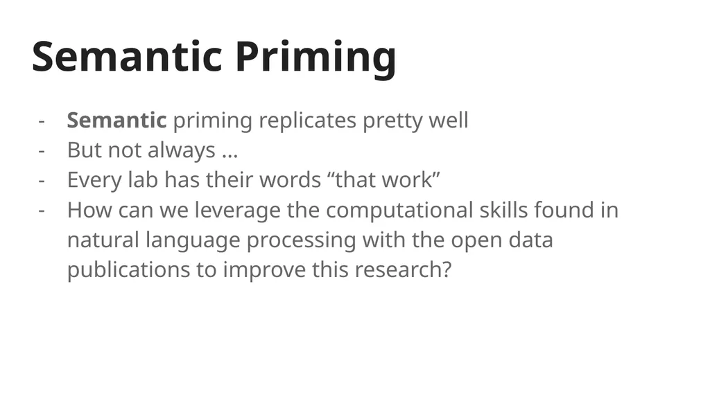 SPAM-L Semantic Priming Across Many - Languages - slide 7 of 45