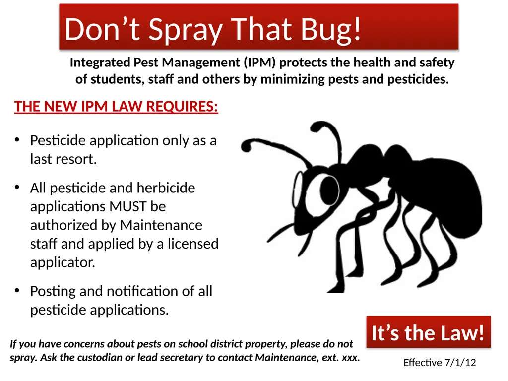 Integrated Pest Management The new IPM law - slide 14 of 14