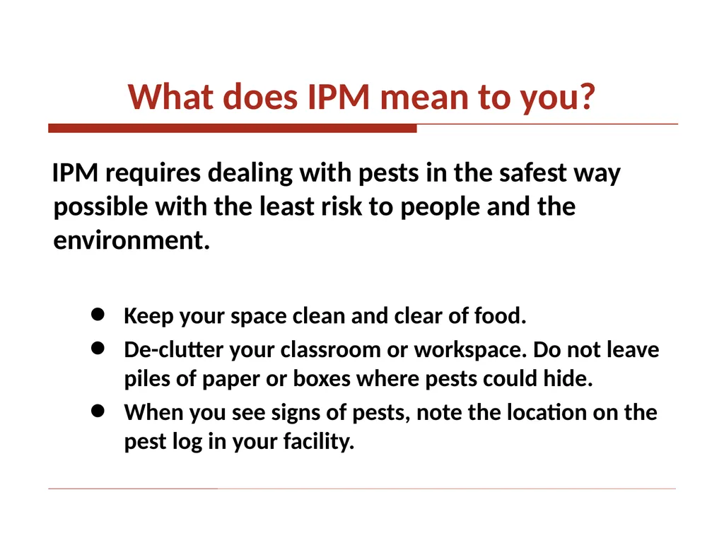 Integrated Pest Management The new IPM law - slide 11 of 14