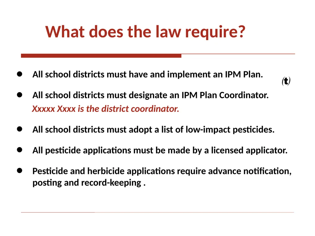 Integrated Pest Management The new IPM law - slide 6 of 14