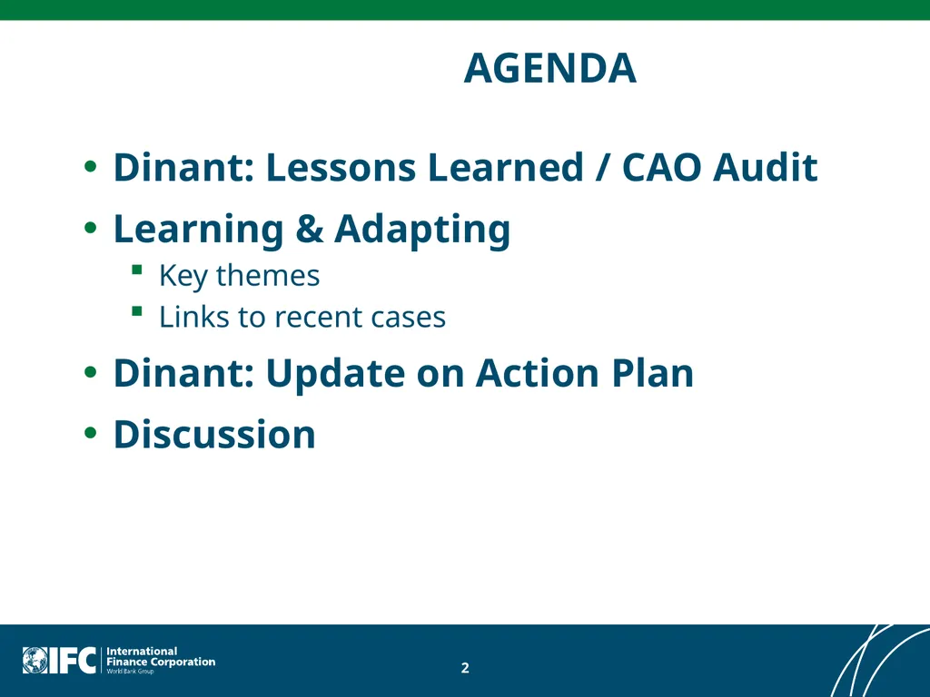 IFC’s Environmental and Social Lessons Learned - slide 2 of 21