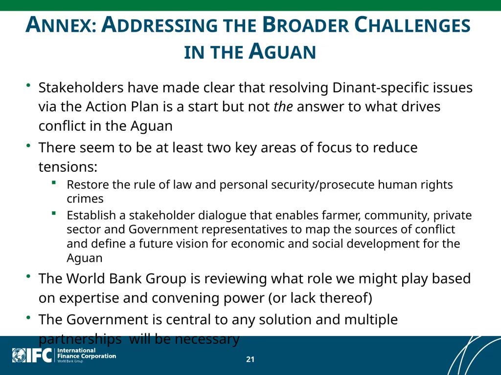 IFC’s Environmental and Social Lessons Learned - slide 21 of 21