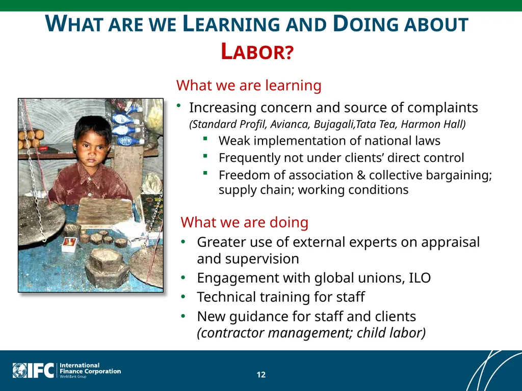 IFC’s Environmental and Social Lessons Learned - slide 12 of 21