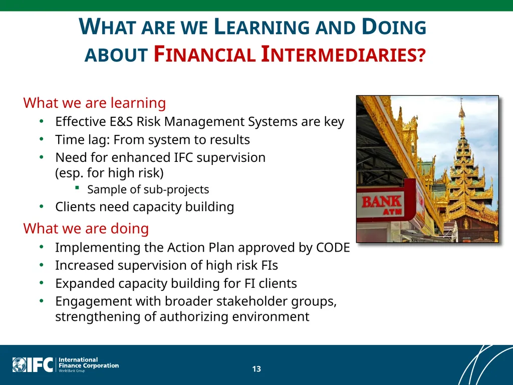 IFC’s Environmental and Social Lessons Learned - slide 13 of 21
