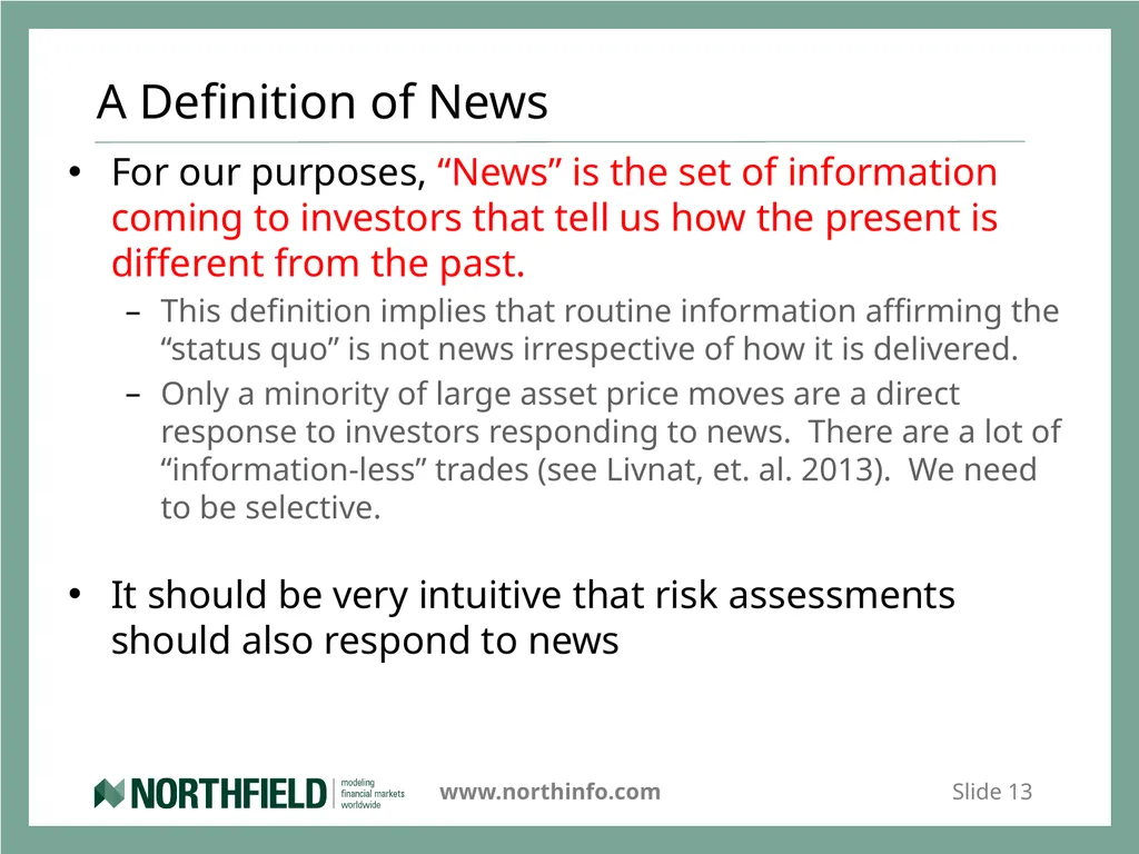 Credit and Counterparty Risk Systems That Read Dan - slide 13 of 33