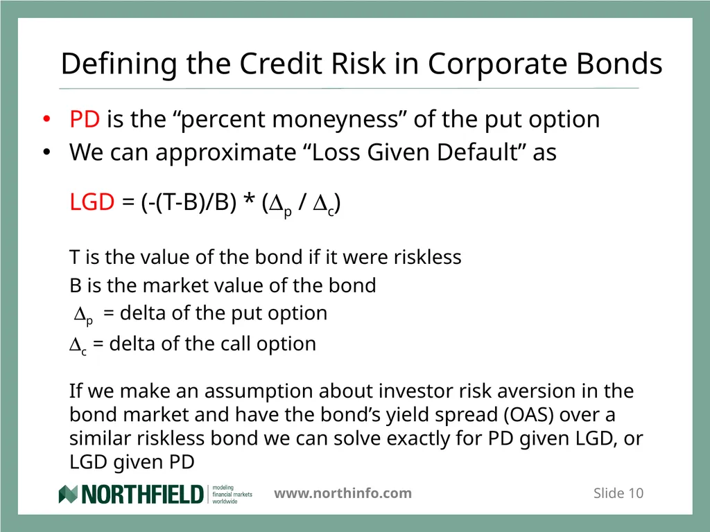 Credit and Counterparty Risk Systems That Read Dan - slide 10 of 33