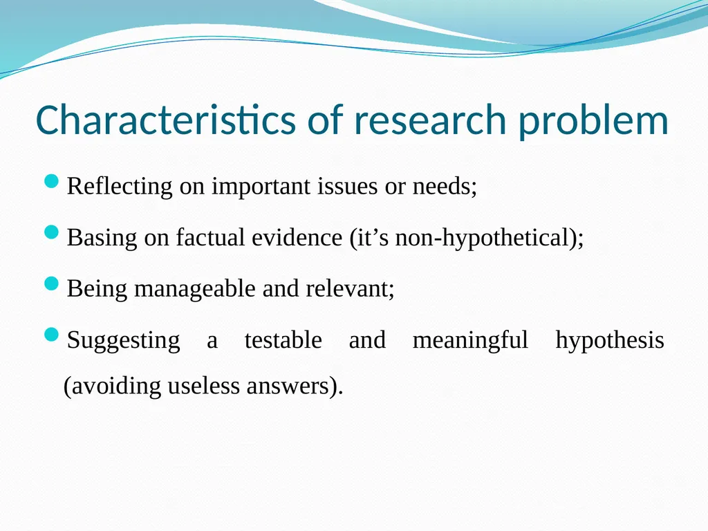 Research Problem Formulation Research Problem A - slide 5 of 27