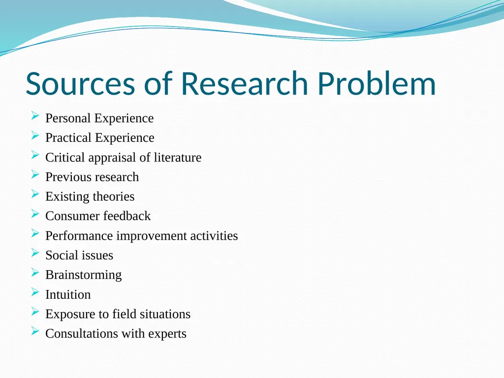 Research Problem Formulation Research Problem A - slide 14 of 27