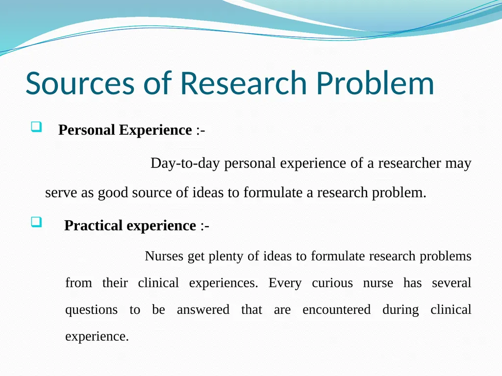 Research Problem Formulation Research Problem A - slide 15 of 27