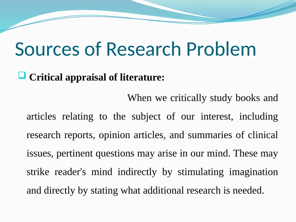 Research Problem Formulation Research Problem A - slide 16 of 27